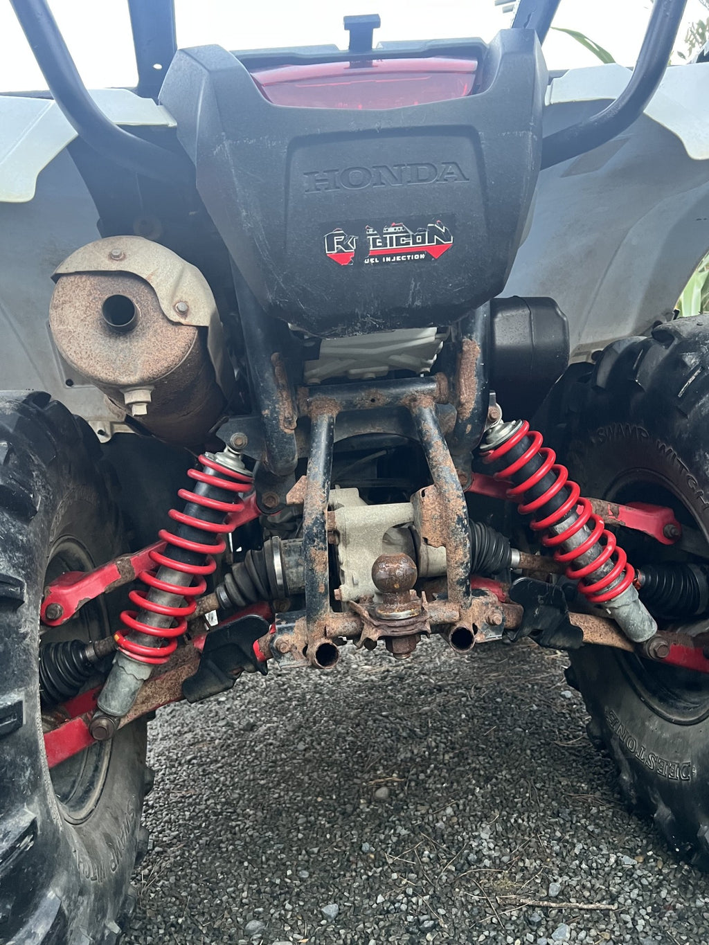 Used 2016 Honda TRX500FPA Deluxe Auto, Power Steer, White with mag wheels
