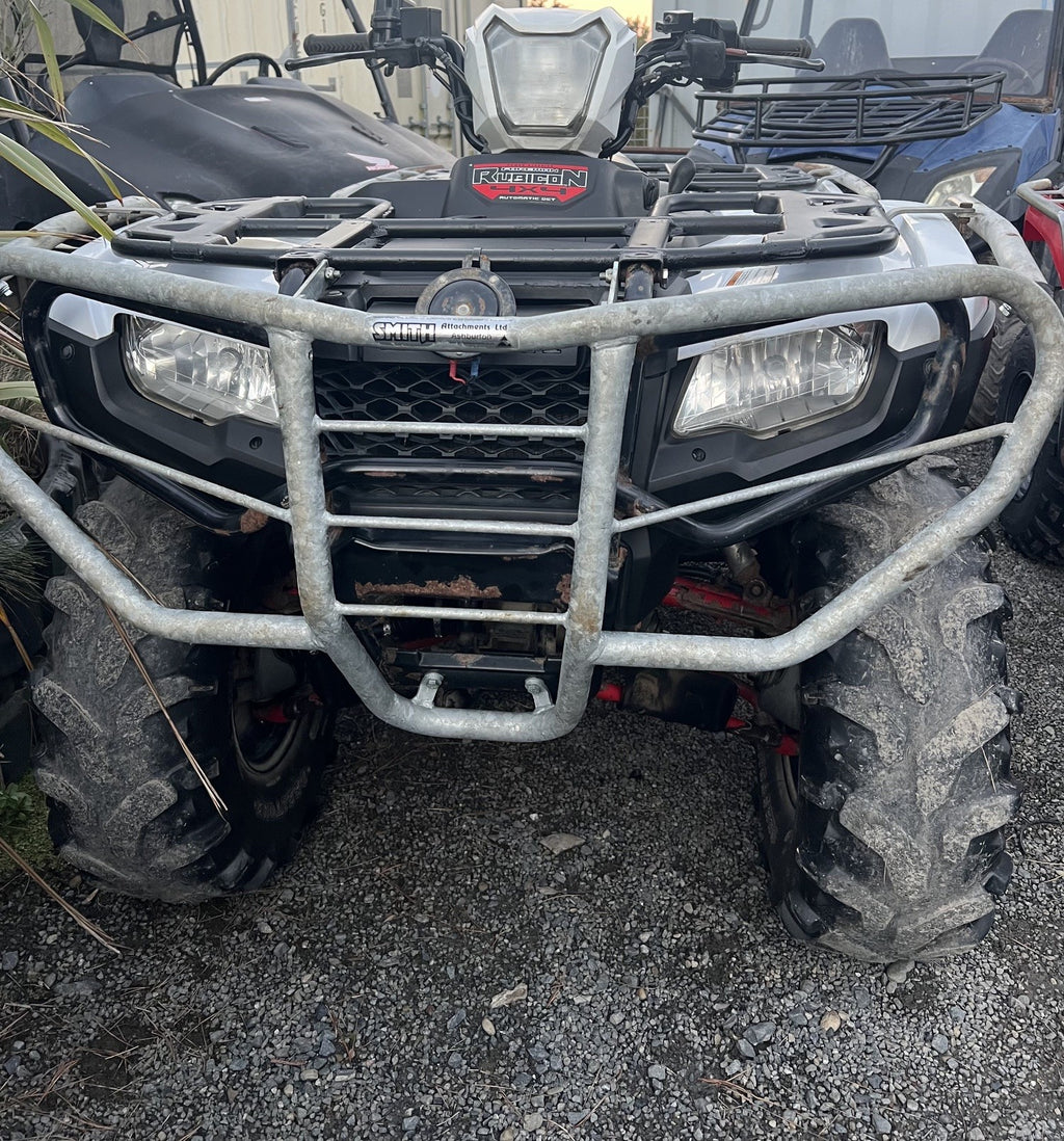 Used 2016 Honda TRX500FPA Deluxe Auto, Power Steer, White with mag wheels