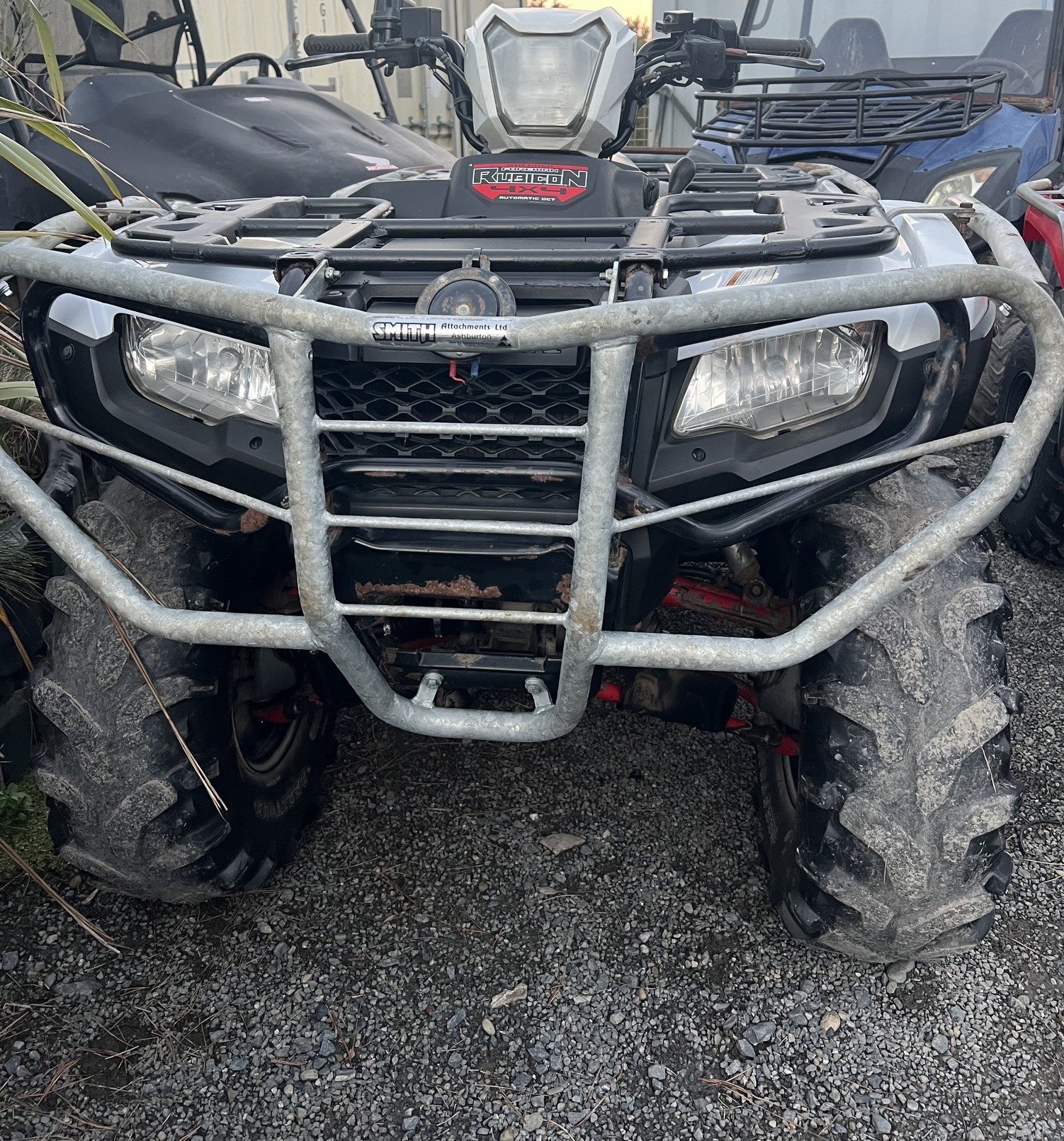 Used 2016 Honda TRX500FPA Deluxe Auto, Power Steer, White with mag wheels