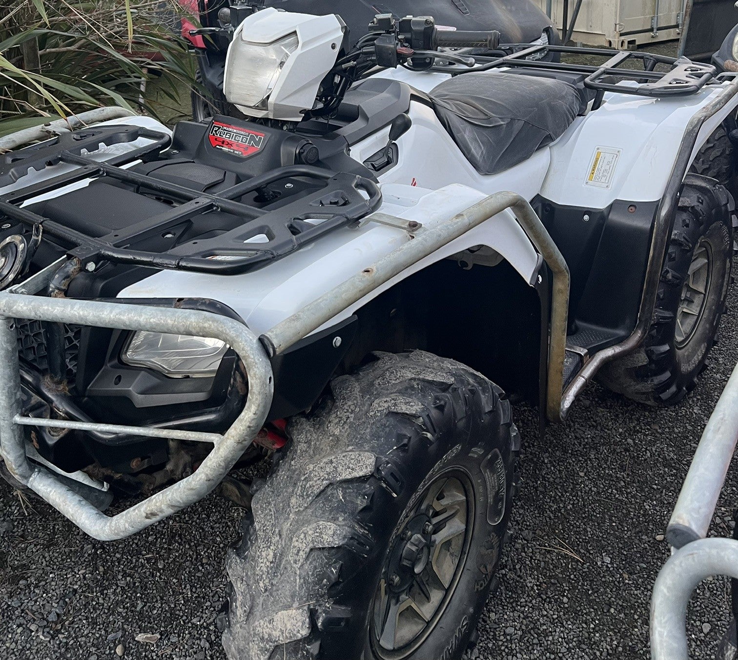 Used 2016 Honda TRX500FPA Deluxe Auto, Power Steer, White with mag wheels
